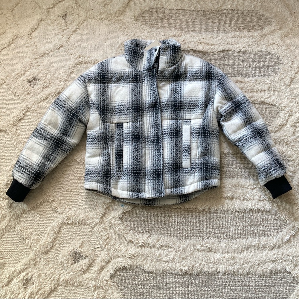 NEW Levi’s wool plaid puffer jacket